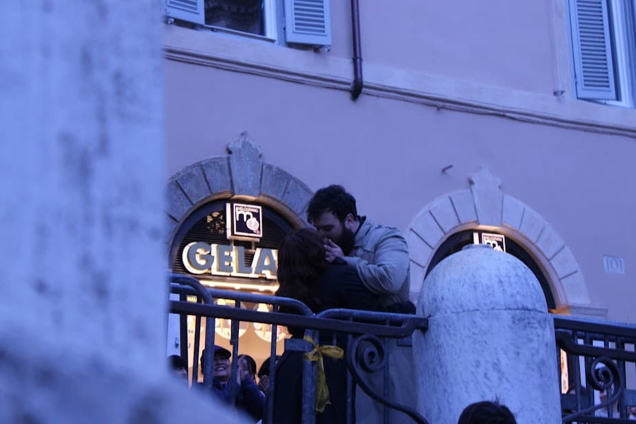 Pedido de casamento na Fontana di Trevi